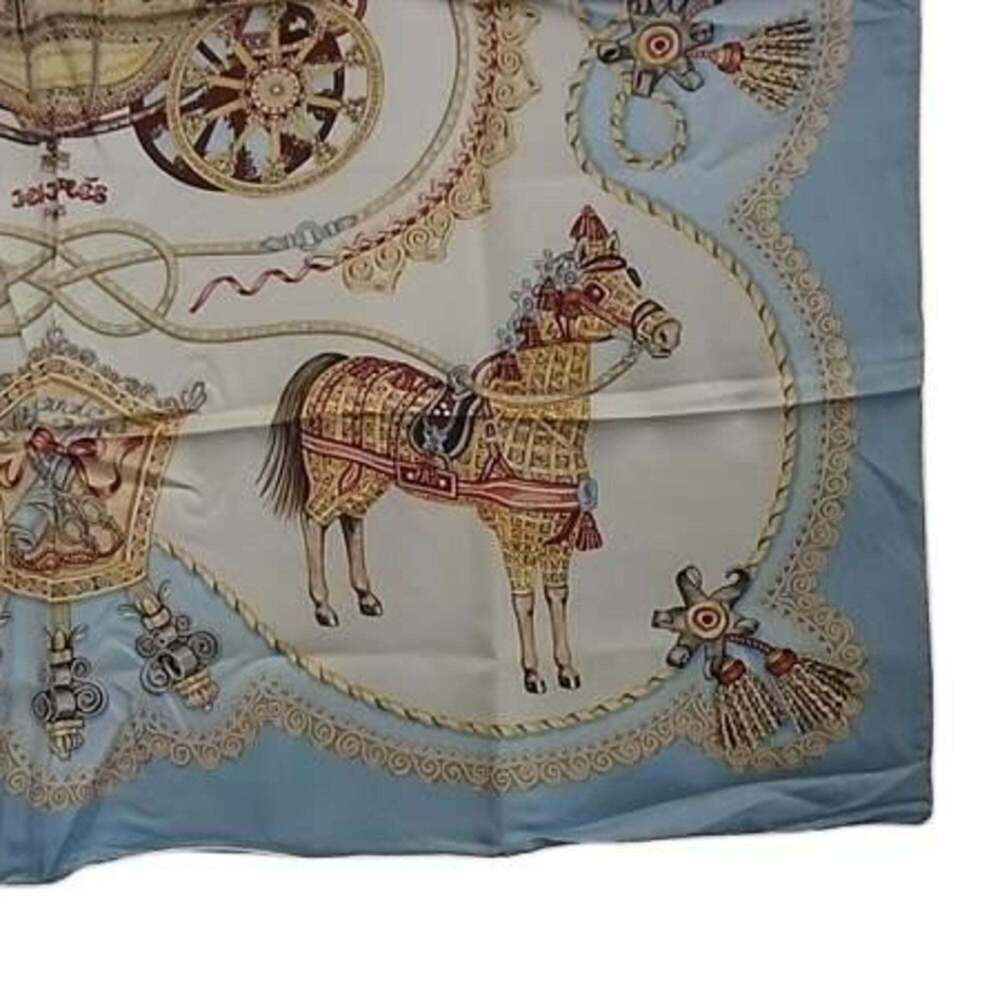 HERMES Black Silk Scarf - Picture 4 of 5
